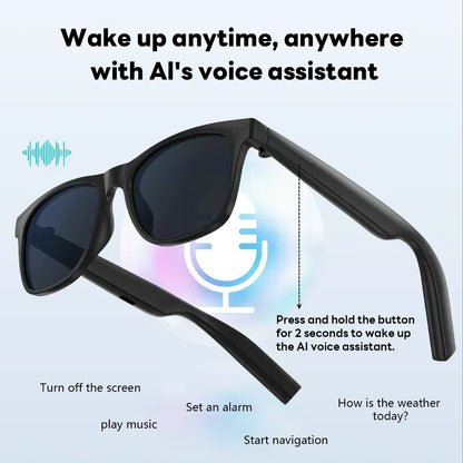 2027 Bluetooth AI Smart Glasses 1600w Pixel Camera Photo Recording Control Touch Translator Voice Assistant Sunglasses