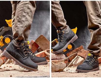 Natural Cow Leather Men’s Women Boots Handmade Retro Winter Autumn Shoes Ankle Snow Boots for Men Top Quality Shoes Dropshipping