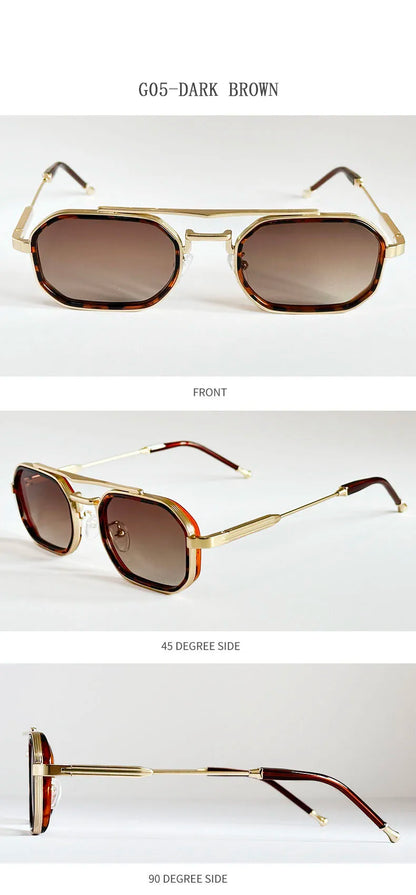 Square Punk Sunglasses For Men Luxury Vintage Steampunk Sunglasses Women Trendy Fashion Glasses Dropshipping Gafas De Sol Hombre
