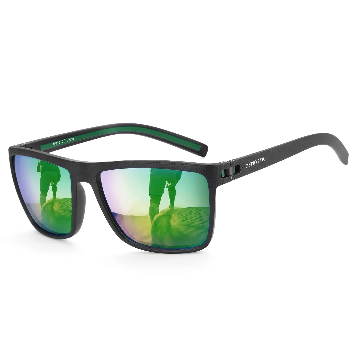 Polarized Sunglasses for Men Shades Lightweight TR90 Frame UV400 Protection Square Outdoor Trave Driving Sun Glasses