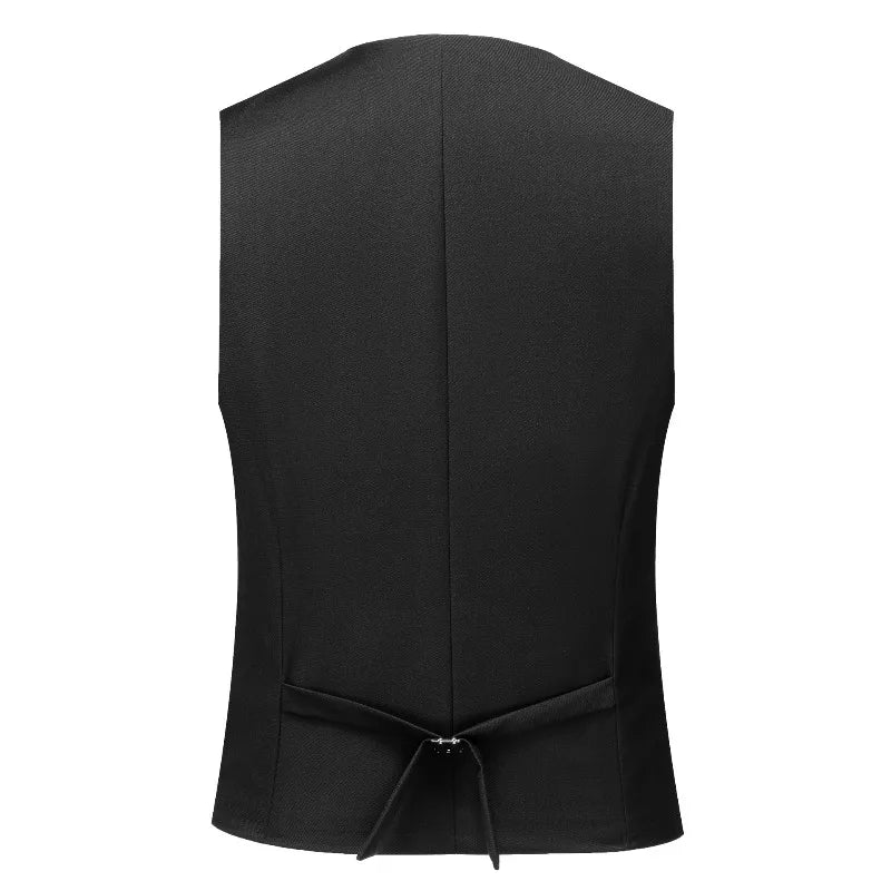 Man Waistcoat Single-breasted V-neck Male Suit Vest Simple Solid Color Comfortable Business Casual Versatile Men Vest