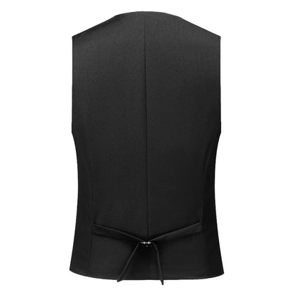 Man Waistcoat Single-breasted V-neck Male Suit Vest Simple Solid Color Comfortable Business Casual Versatile Men Vest