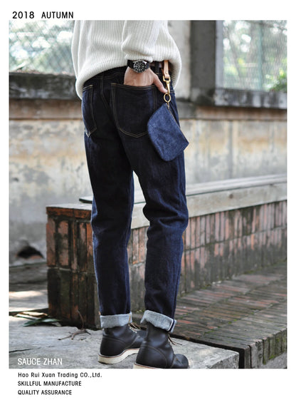 Jeans for Men  Denim Jeans Unwashed BLUE Jeans 14.5 Oz Motorcycle Jeans