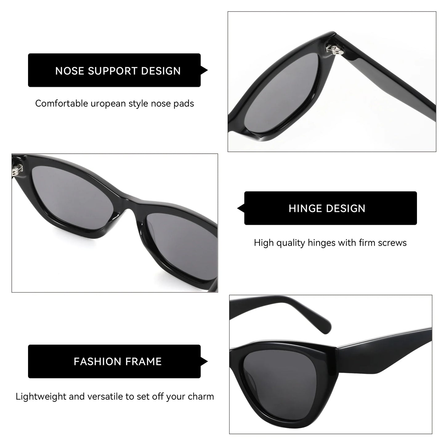 Butterfly Polarized Prescription Sunglasses Handmade Acetate Myopia Sun Glasses Square Optical Shades for Women