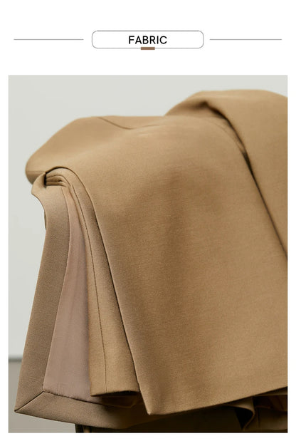 Minimalism Casual Shorts Skirts Women High Rase 2024 Autumn New Fashion Commuter Lady Straight Blazer A-Line Skirt 12343035