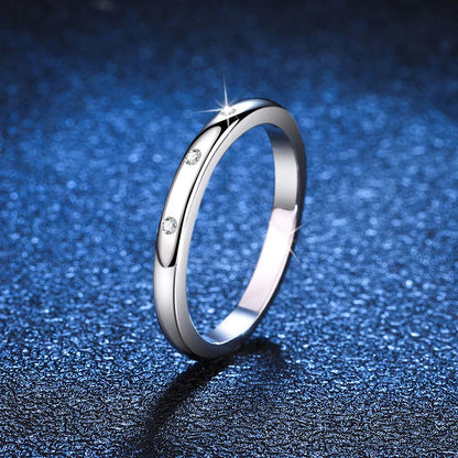 Moissanite Ring for Women S925 Solid Silver with White Gold Plated Diamond Wedding Bridal Band Luxury Jewelry Gift