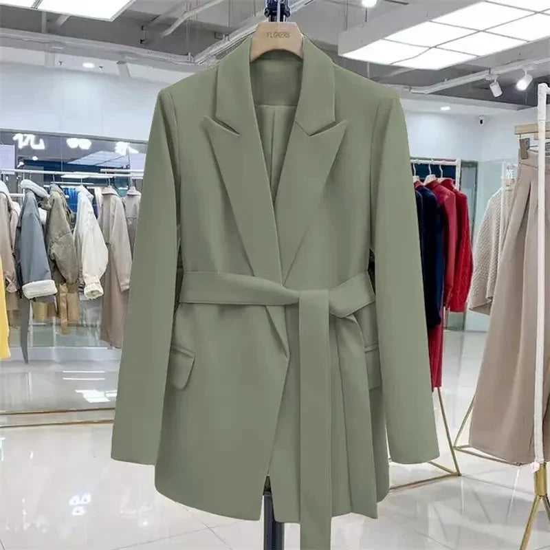 Spring Autumn Women's Blazer Coat 2026 Korean Version Fashion Ladies Outerwear Long Sleeve Comfortable Female Slim Suit Jacket