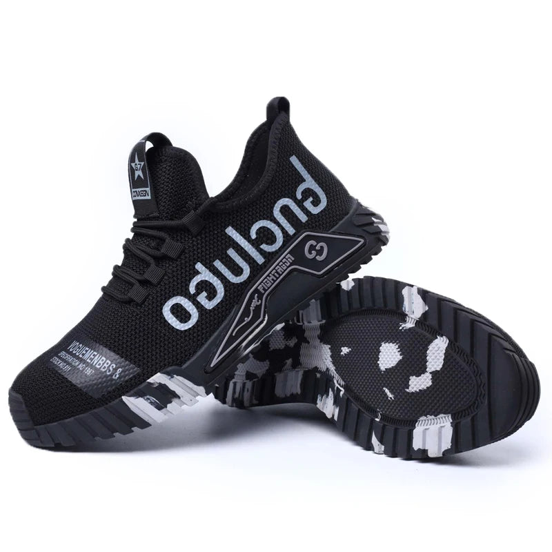 Lightweight Steel Toe Safety Shoes Men Anti-puncture Work Shoes Men Breathable Industrial Shoes Indestructible Work Safety Boots