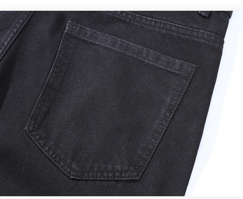 New Autumn Jeans Men Black Casual Baggy Trousers Classic Straight Comfortable Wide Denim Trousers Male Brand Clothing