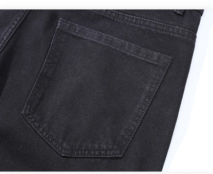 New Autumn Jeans Men Black Casual Baggy Trousers Classic Straight Comfortable Wide Denim Trousers Male Brand Clothing