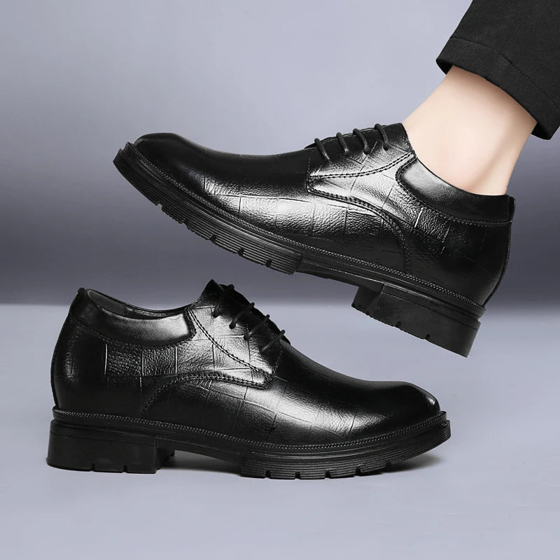 Genuine Leather Men's Oxford Shoes Lace Up Casual Shoes Comfortable Sneakers Outdoor Male Walking Shoes Formal Dress Footwear