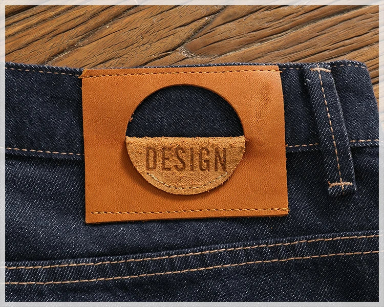 Color fixing process plain wash denim pants men's straight cone four seasons can wear casual pants tide