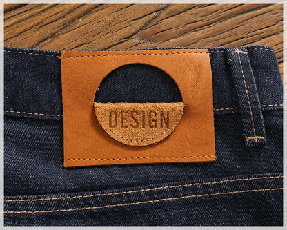 Color fixing process plain wash denim pants men's straight cone four seasons can wear casual pants tide