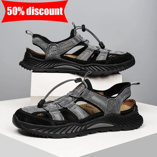 Mens Sandals Summer Outdoor Walking Fashionable Comfortable Soft Beach Water Shoes Daily Versatile Breathable Commuting Sneakers