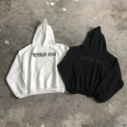 Fashion 1:1 KANYE WEST Streetwear Sweatshirt DONDA Printed Velvet Casual Loose Oversized Tops Hoodies Men