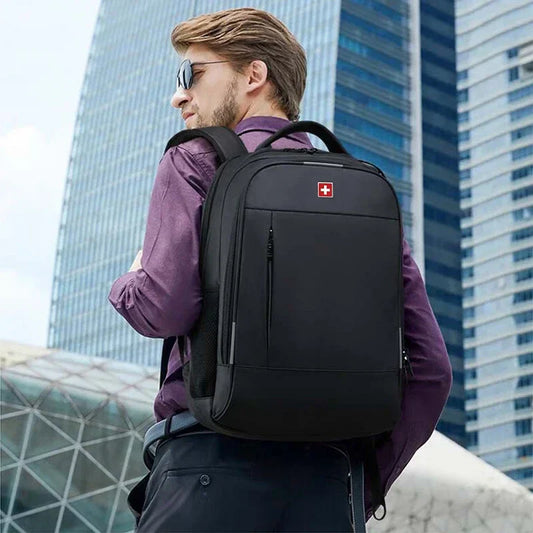 SWISS MILITARY Men Laptop Business Backpack Backpack 17 Inch Fashion School waterproof USB Large Capacity Bag mochilas Back Pack