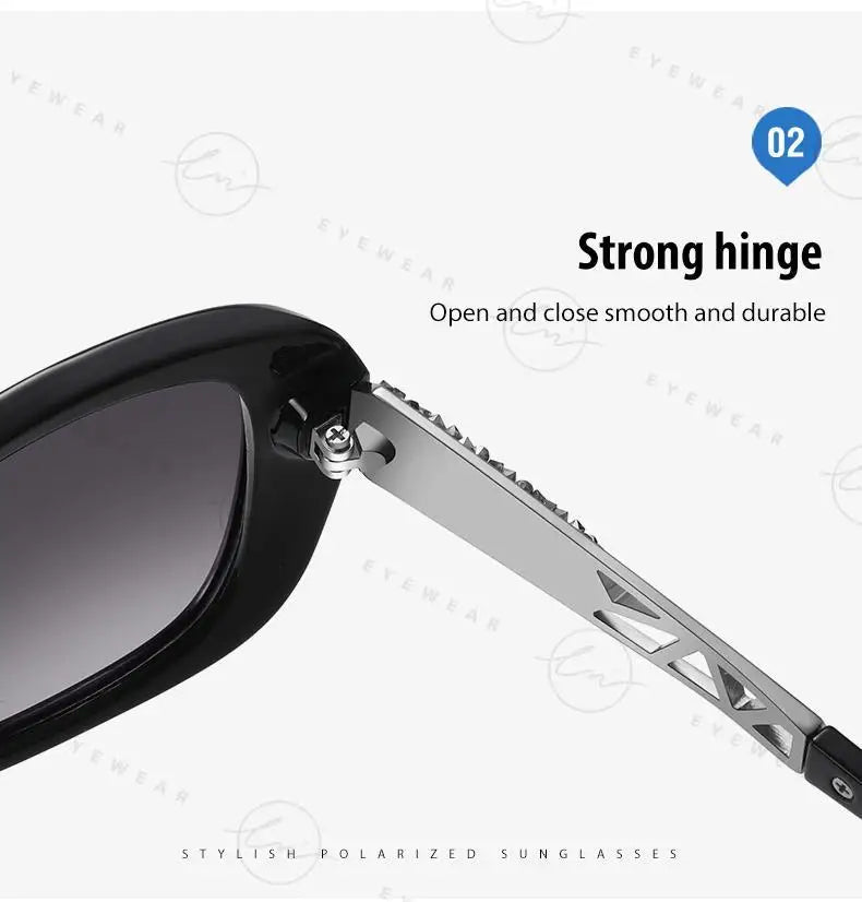 2024 Women's Sunglasses Gradient Polarized Lens Luxury Design Ladies Elegant UV400 Fashion Eyewear Lunette De Soleil Femme