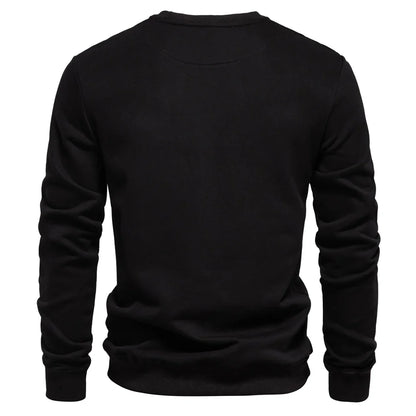 Cotton-blend Mens Crew Neck Solid Color Sweatshirts Pullover Casual Sport Sweatshirt for Men