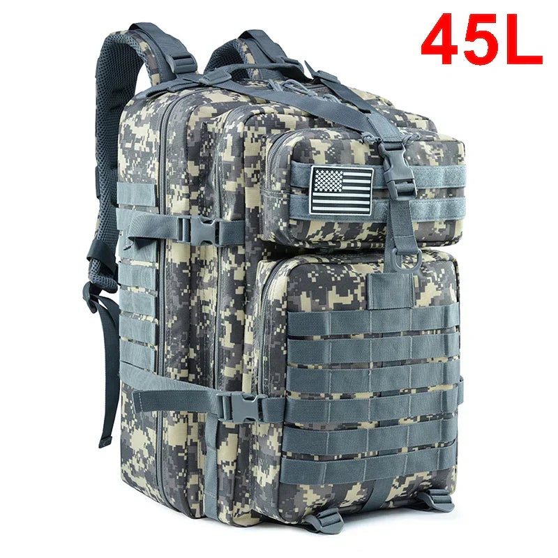 30/45L Man Tactical Backpacks HkingTraveling Bags Survival Outdoor 3P Assault Pack EDC Molle Pack For Trekking Hunting Bag