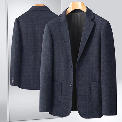 Men's Casual Loose Fit Blazer 13 Colors All-Season Plaid Suit Jacket for Men