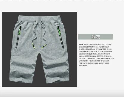 Men Summer Knit Cotton Knee Length Shorts Men Loose Sports Casual Pants Men Plus Size Breathable Lightweight Five Point Trousers
