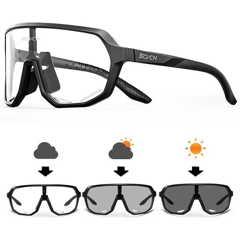 Photochromic Sports Sunglasses Cycling Glasses for Men Mountain MTB Bike Road Bicycle Cycle Goggles UV400 Women Driving