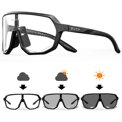 Photochromic Sports Sunglasses Cycling Glasses for Men Mountain MTB Bike Road Bicycle Cycle Goggles UV400 Women Driving