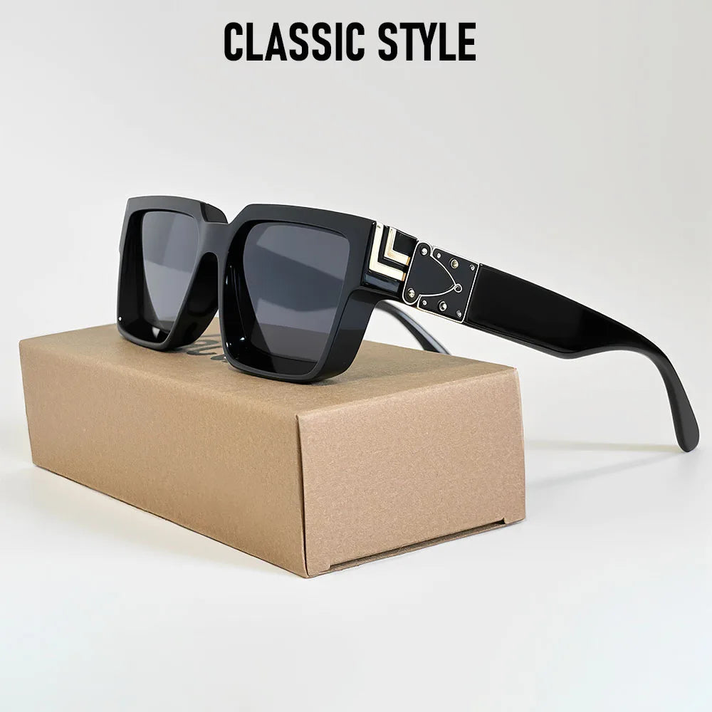 Brand Design Square Sunglass Men Vintage Retro Millionaire Sunglasses Women Thick Frame Fashion Glasses Dropshipping Gafas De So