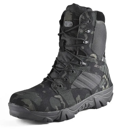 Men Desert Tactical Boots Mens Work Safty Shoes Special Force Waterproof Boot Lace Up Combat Ankle Boots Big Size