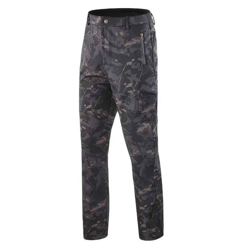 Tactical Pants Soft Shell Fleece Cargo Pants Men Hunting Pants Camouflage  Pant Casual Trousers Unisex Waterproof