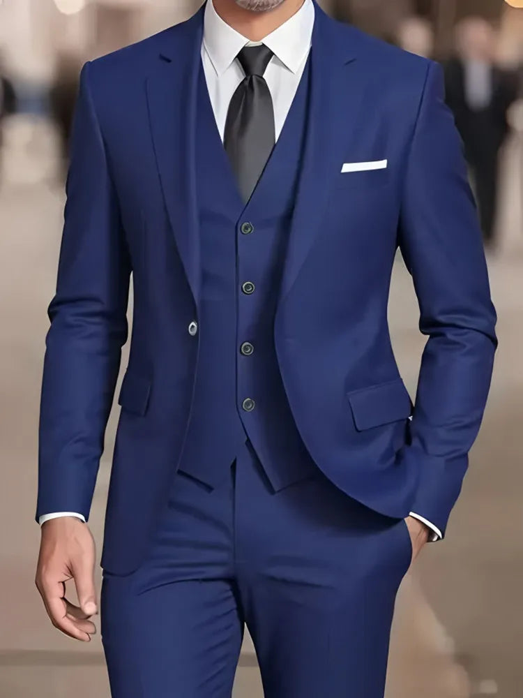 New Beige Suit Men Business Tuxedos Formal 3/2/1 Piece Dress Single Breasted Groom Groomsman Prom Wedding Party