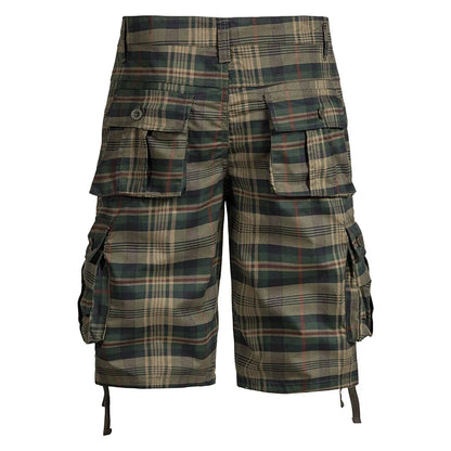 Men Camo Shorts for Men Classic Relaxed Fit Cargo Shorts Multi Pocket Outdoor Hiking Shorts