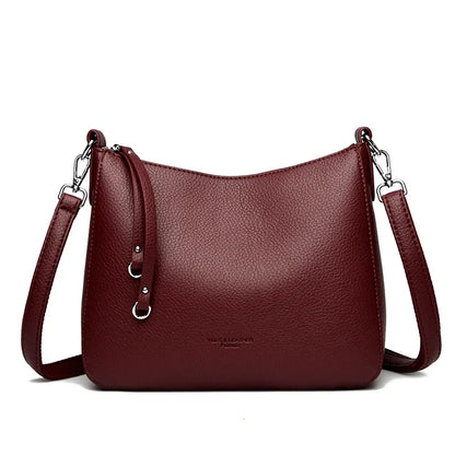 New Luxury Designer Handbag Solid Color PU leather Women Shoulder Bag Casual Crossbody Bags for Women New Zipper Messenger Bag