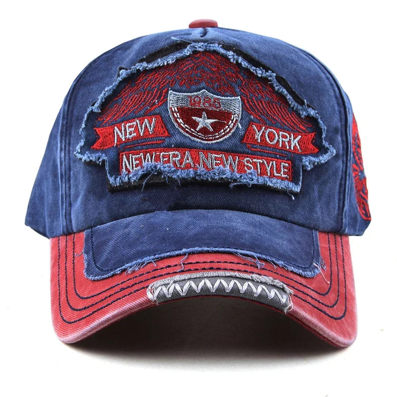 Unisex Washed Cotton Peaked Cap Fashion Letters Adjustable Snapback Baseball Caps For Men Women Hip Hop Dad Trucker Hat Bonnet