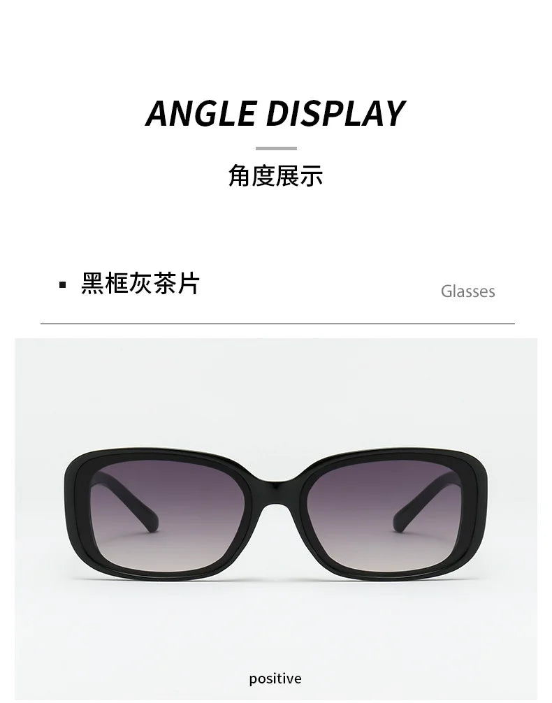 2025 New Rectangle UV400 Sunglasses Trendy and Fashionable Women Eyewear Luxury Small Gafas De Sol Sunglass Female Sun Glasses