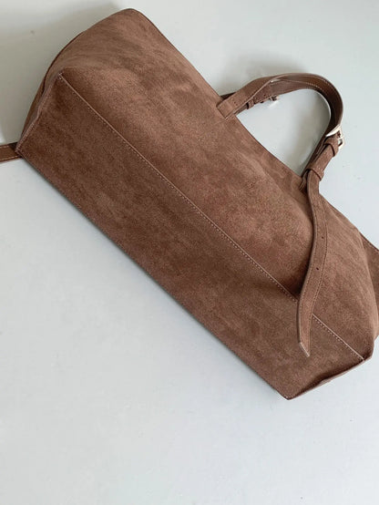 Retro Faux Suede Tote Women Bag Large Capacity Shoulder Bags for Women 2026 Matte Texture Designer Handbags and Purses Shopper