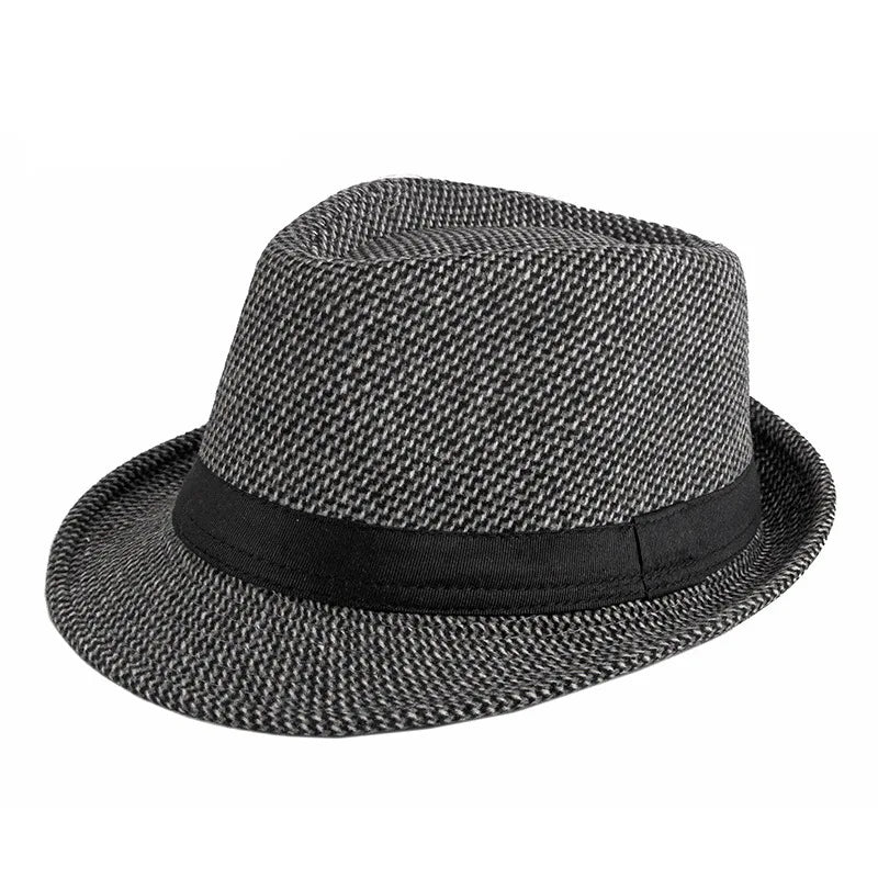 Spring Summer Wool Wedding Hat for Mid-Aged Men Couple Fashion Autumn Winter Party Plaid Luxury Design Jazz Hat Fedora Hat Women