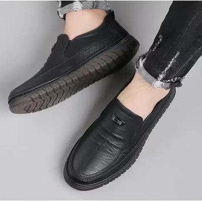 Retro Penny Loafer Genuine Cow Leather Classic Shoes Sewing Comfortable Men Casual Slip-on Club Party Shoe Spring Summer