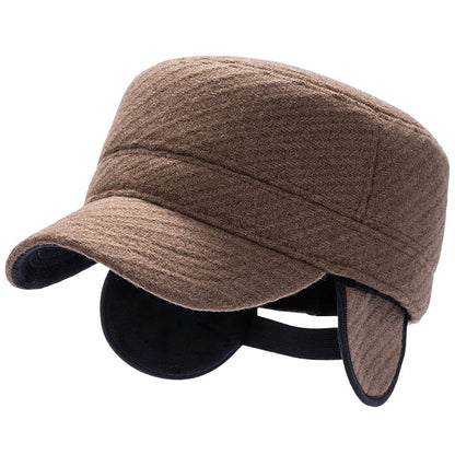 Winter Bomber Hat with Visor Warm Earflaps Hat Warm Lined Baseball Cap Trapper Hunting Hats Oversize Cadet Hat for Big Head Men