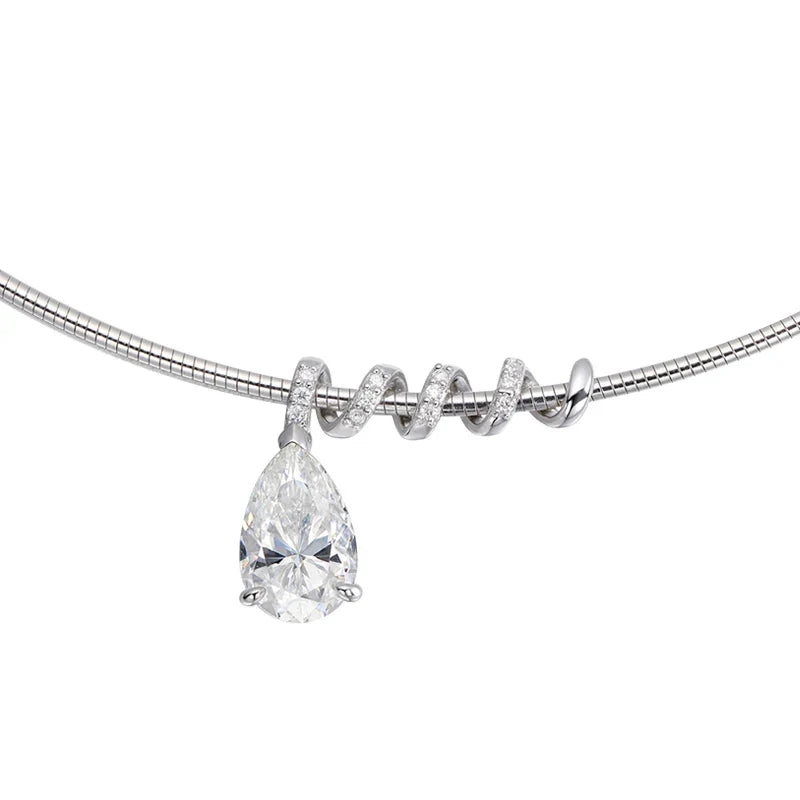 3CT 5CT All Moissanite Necklace for Women DIY Pendant Lab Diamond Couple Gifts 100% Real 925 Sterling Silver Jewelry