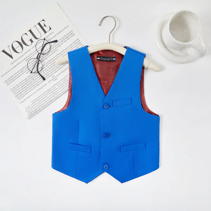 Boys Suit Vest Casual College Party Wedding Kids Vest Size 4-16Y