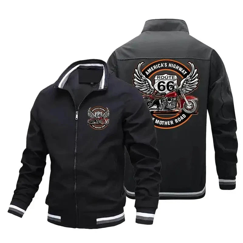 Men's Spring and Autumn Outdoor Casual Hip Hop Baseball Zipper Sportswear Fashion Motorcycle High Quality Sports Jacket