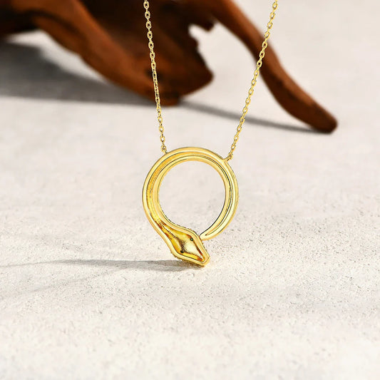 Moissanite Necklace Original Snake Pendant 925 Sterling Silver 18KGold Plated for Women Man Birthday Gift Party Jewelry