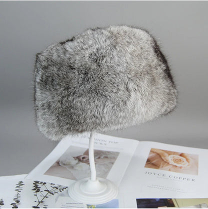 2026  Unisex Winter Russian Outdoor 100% Genuine Rabbit Fur Caps Warm Real Rabbit Fur Bomber Hat Natural Quality Rabbit Fur Hats