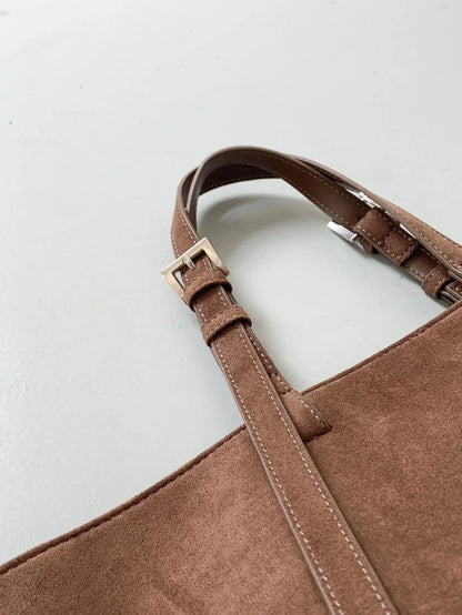 Retro Faux Suede Tote Women Bag Large Capacity Shoulder Bags for Women 2026 Matte Texture Designer Handbags and Purses Shopper
