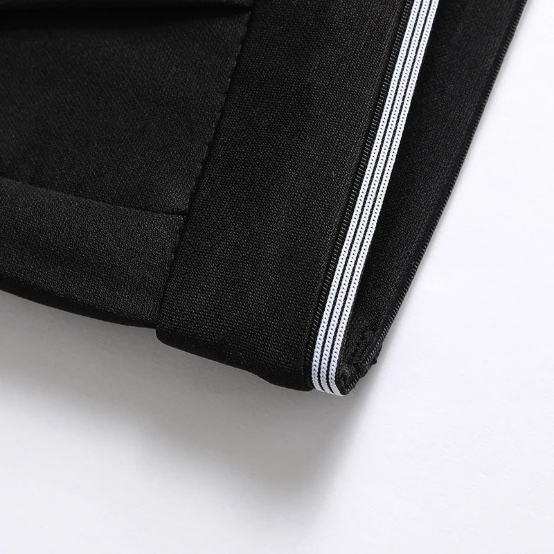 Male Pants Stretch Solid Black Smart Casual Men's Trousers Office Quick Dry Suit Pants New Spring Autumn Korean Straight Pants