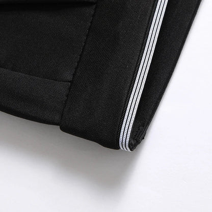 Male Pants Stretch Solid Black Smart Casual Men's Trousers Office Quick Dry Suit Pants New Spring Autumn Korean Straight Pants
