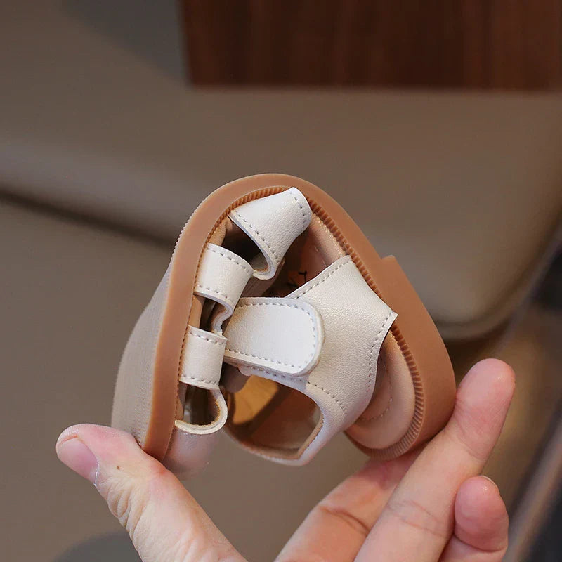 Toddler Children Sandals Rabbit Lovely White Brown Kids Summer Shoes Unisex Breathable Flexiable Comfy Boys Girls Shoes 21-30