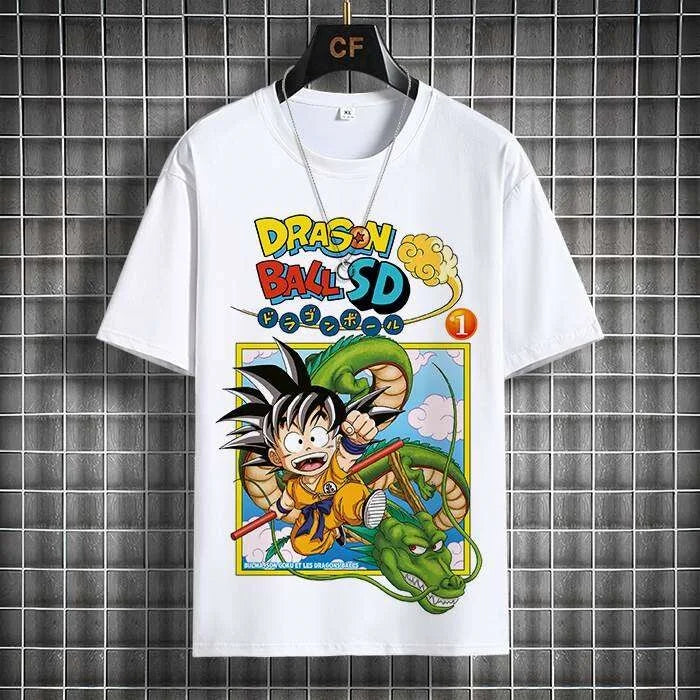 2026 Summer Dragon Ball Z Summer Trendy Short Sleeve Loose Fit T-Shirt Collaborative Release Bird Mountain Memorial Anime Goku