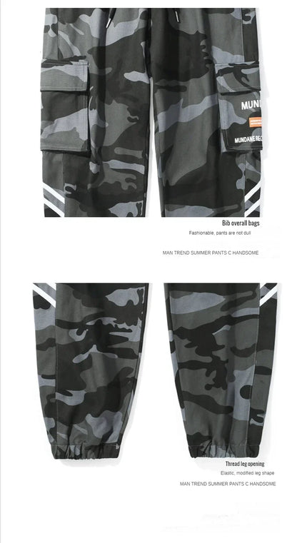 New Korean Fashion Style Casual Pants Men Cotton Cargo Trousers Male Plus Size Camouflage Streetwear Y2K Harem Jogger Camo Trend